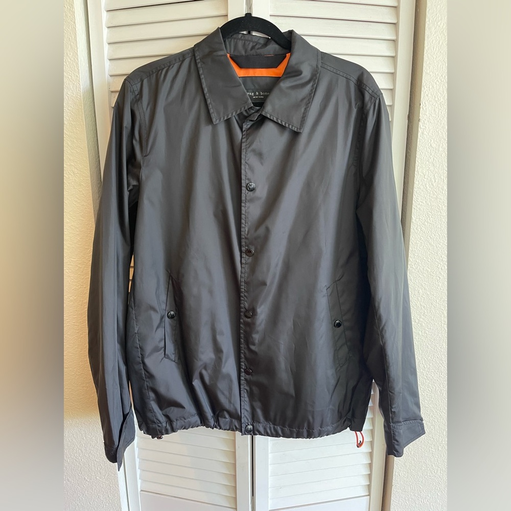 rag & bone Black Lightweight Coaches Jacket (like new, never worn)
